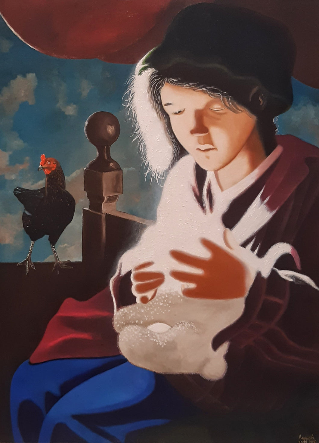 ARSENIO AGUILAR - Niña con objeto