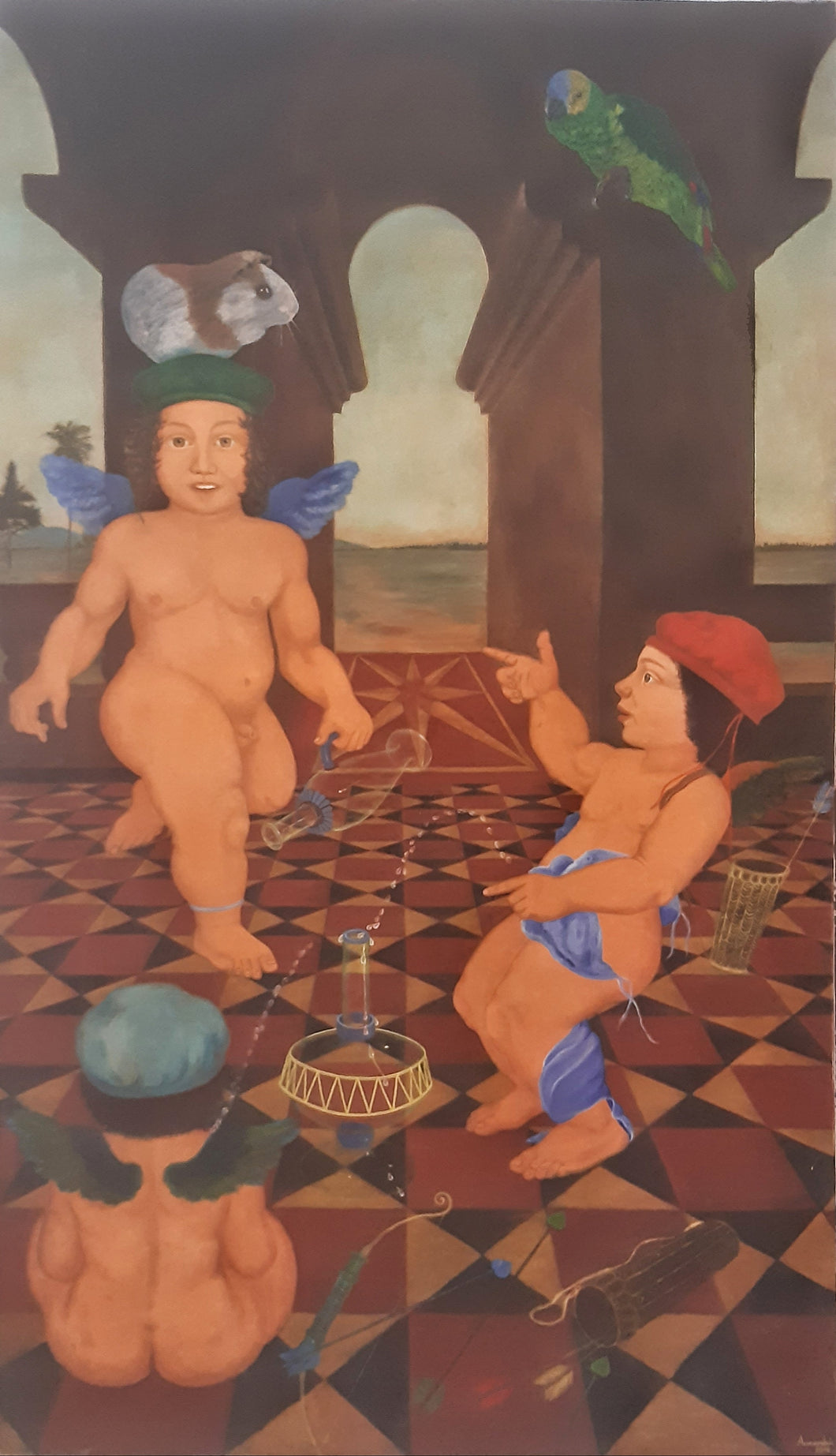 ARSENIO AGUILAR - Tres cupidos jugando