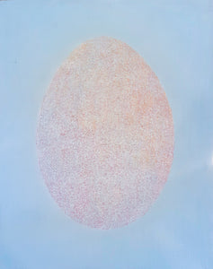 BARBARA MARION - Uova grandi su fondo celeste IV