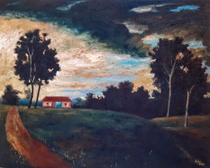 ARSENIO AGUILAR - Paisaje con horno
