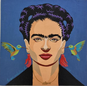 HUGO CATALDO - Frida con colibríes